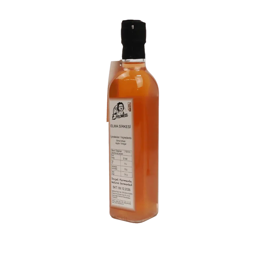 Elma Sirkesi Cam Şişe 500ml Doğal Fermante - Görsel 3